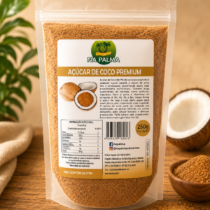 Açúcar de coco Na Palma
